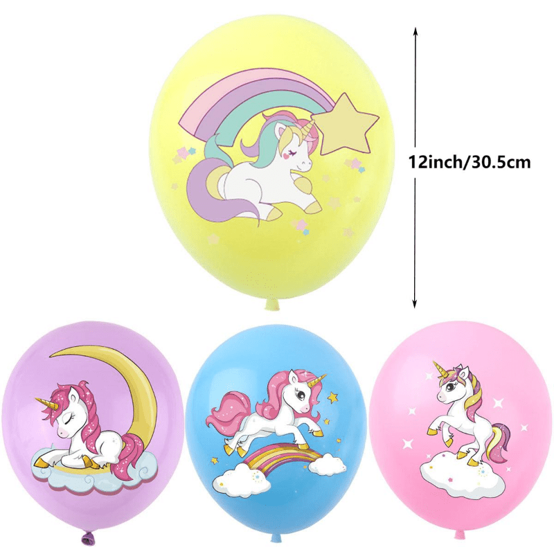 Unicorn Balloon Cartoon Pony Pattern 30 Latex Balloon