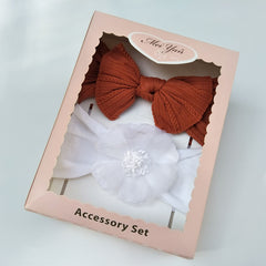 Jacquard Bow Mesh Flower Headband Soft Elastic Hair Accessories
