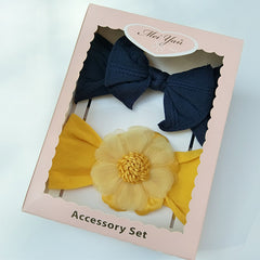 Jacquard Bow Mesh Flower Headband Soft Elastic Hair Accessories