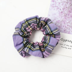 Floral Print Scrunchies Hair Tie Plaid Pattern Hair Rope Hair Accessories