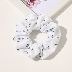 Floral Print Scrunchies Hair Tie Plaid Pattern Hair Rope Hair Accessories