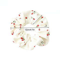 Floral Print Scrunchies Hair Tie Plaid Pattern Hair Rope Hair Accessories