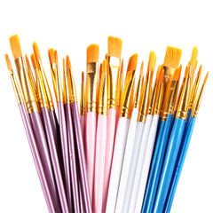 10pcs Professional Paint Brushes Set Artist Nylon Hair Watercolor
