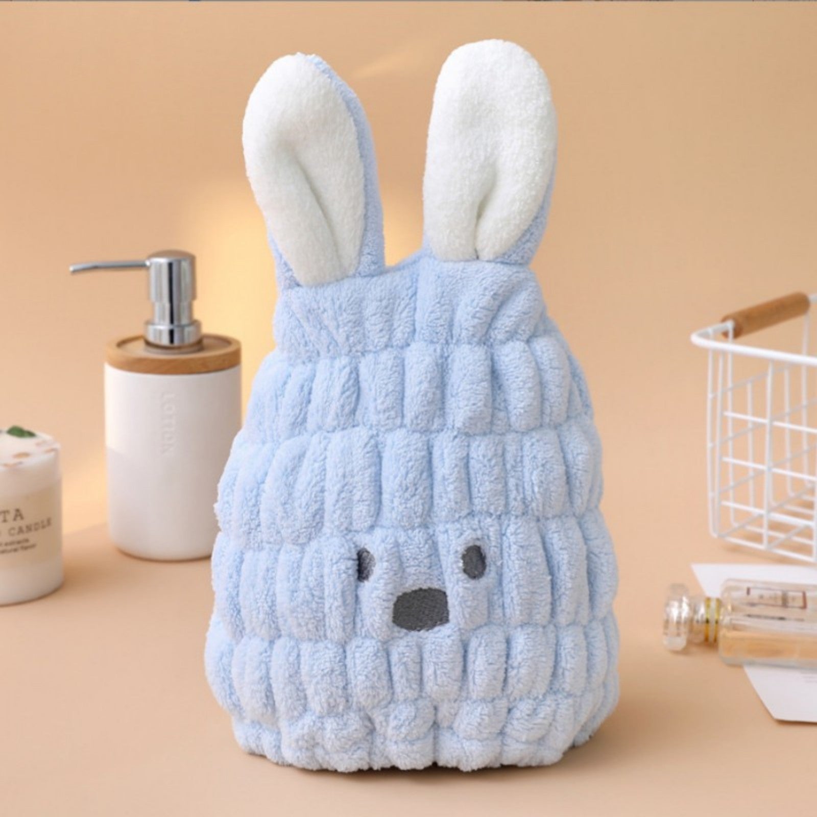 Rabbit Ears Hair Drying Cap Quick Drying Towel for Bathroom