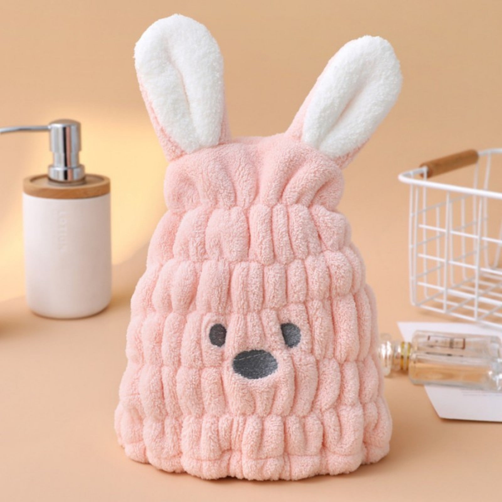 Rabbit Ears Hair Drying Cap Quick Drying Towel for Bathroom