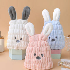 Rabbit Ears Hair Drying Cap Quick Drying Towel for Bathroom