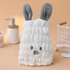 Rabbit Ears Hair Drying Cap Quick Drying Towel for Bathroom