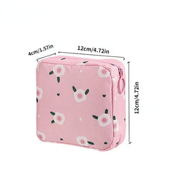 Cartoon Pattern Zipper Storage Bag Sanitary Napkin Portable Pouch