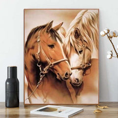 Animal Horse Diamond Painting Kit Full Round Drill Home Decor 20x29