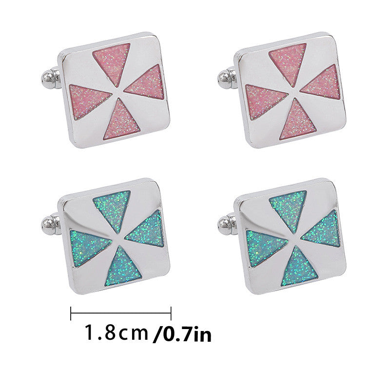 Men's Square Triangle Cufflinks Shirt Cufflinks