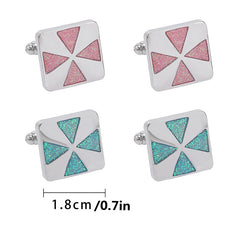 Men's Square Triangle Cufflinks Shirt Cufflinks