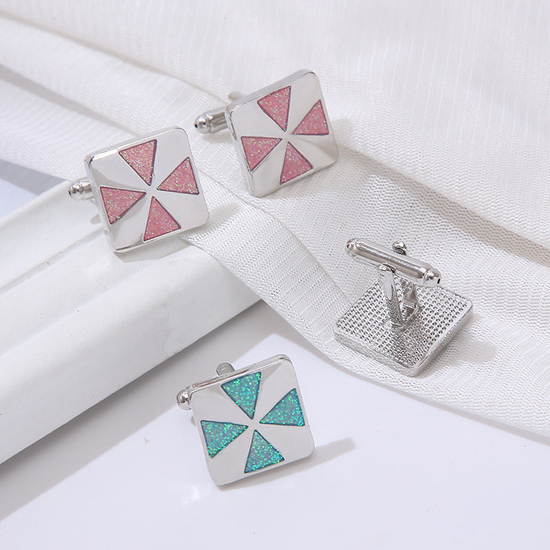 Men's Square Triangle Cufflinks Shirt Cufflinks