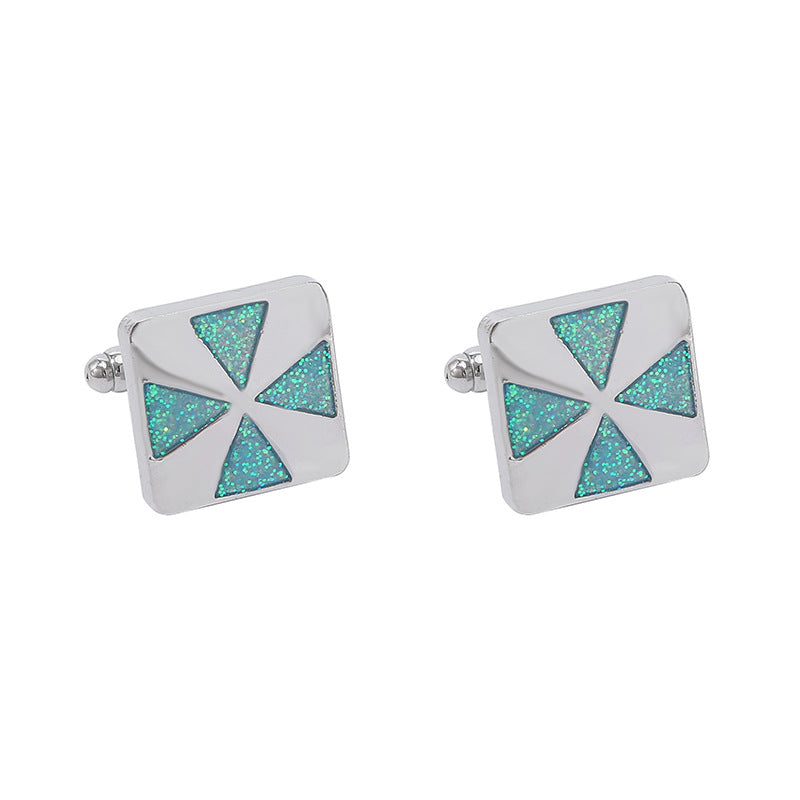 Men's Square Triangle Cufflinks Shirt Cufflinks