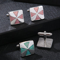 Men's Square Triangle Cufflinks Shirt Cufflinks