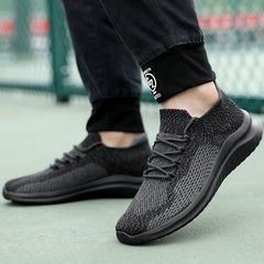 Men's Knitted Breathable Walking Shoes Lightweight Comfy Casual Shoes