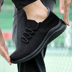 Men's Knitted Breathable Walking Shoes Lightweight Comfy Casual Shoes