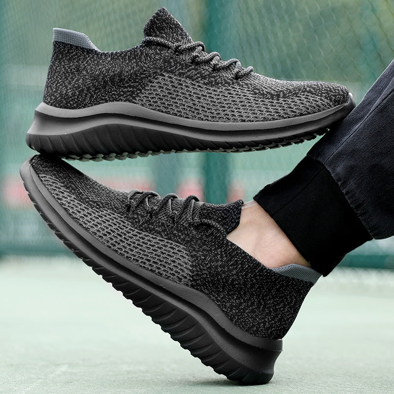 Men's Knitted Breathable Walking Shoes Lightweight Comfy Casual Shoes