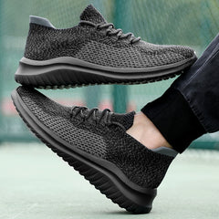 Men's Knitted Breathable Walking Shoes Lightweight Comfy Casual Shoes