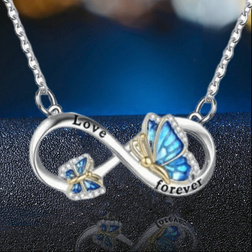 Cartoon Butterfly Pendant Necklace - Holiday Gift for Friends