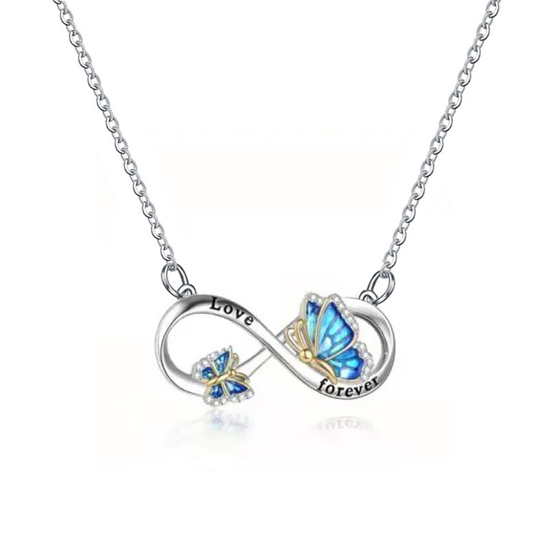 Cartoon Butterfly Pendant Necklace - Holiday Gift for Friends