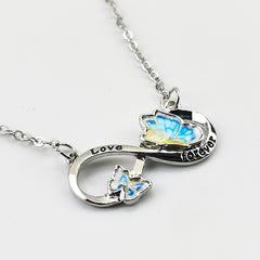 Cartoon Butterfly Pendant Necklace - Holiday Gift for Friends