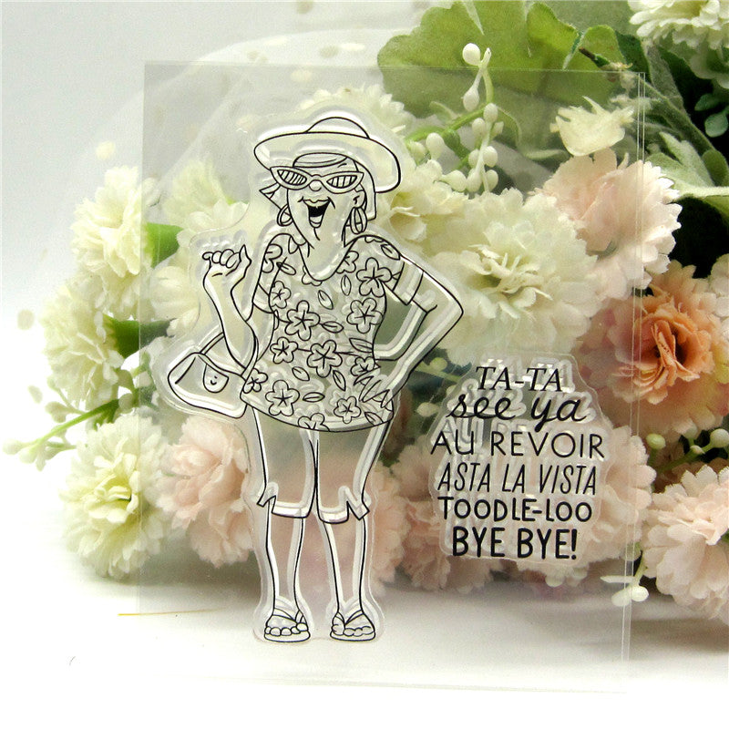 Women Figure Silicone Clear Rubber Stamp Scrapbooking DIY
