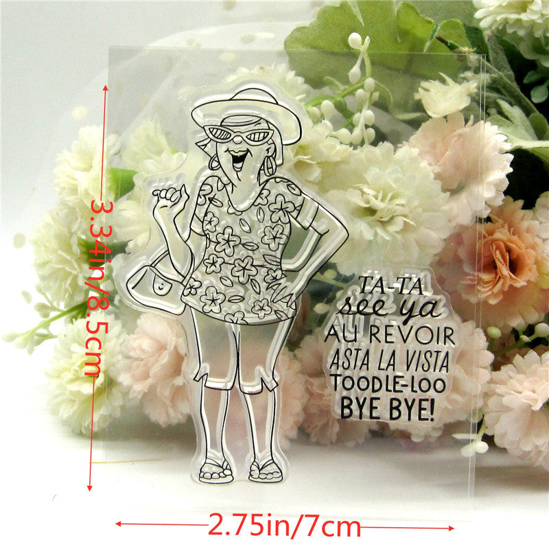 Women Figure Silicone Clear Rubber Stamp Scrapbooking DIY
