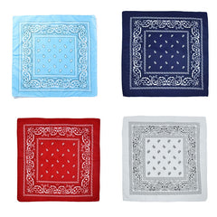 Paisley Print Bandana Satin Square Scarf Hip Hop Cowboy Cowgirl Head Wrap
