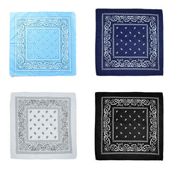 Paisley Print Bandana Satin Square Scarf Hip Hop Cowboy Cowgirl Head Wrap