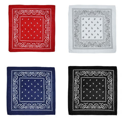 Paisley Print Bandana Satin Square Scarf Hip Hop Cowboy Cowgirl Head Wrap