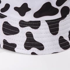 Cow Pattern Print Bucket Hat Lightweight Couple Basin Hat Summer Sunscreen