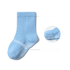 6 Pairs Boys Non Slip Ankle Socks for Toddlers