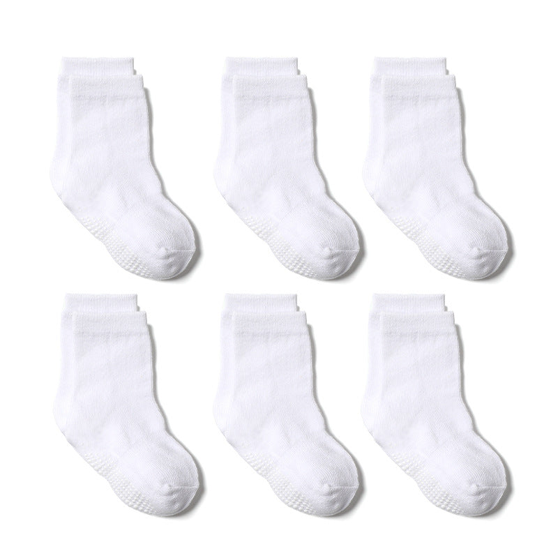 6 Pairs Boys Non Slip Ankle Socks for Toddlers