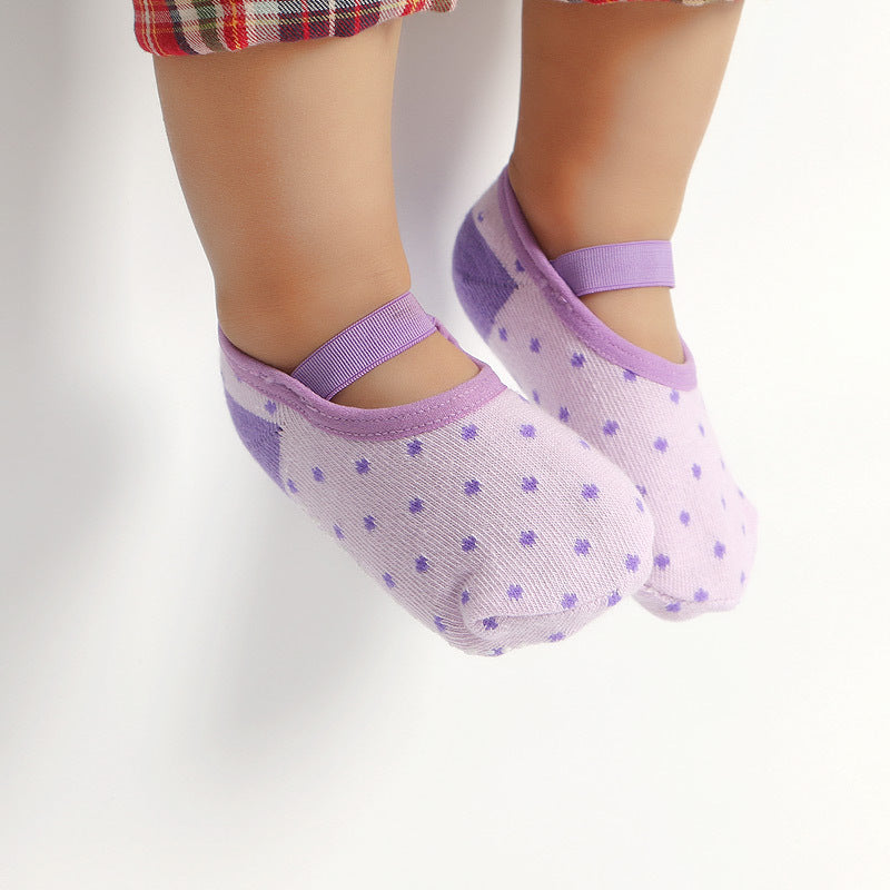 Kids Non-Slip Ankle Socks with Strap for Toddlers Girls