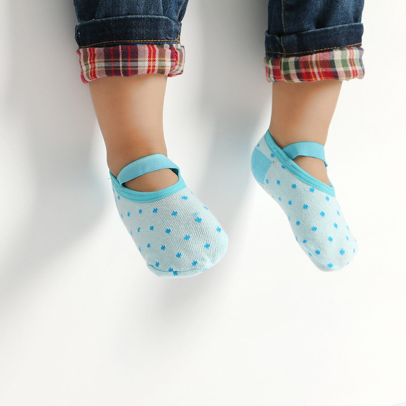Kids Non-Slip Ankle Socks with Strap for Toddlers Girls