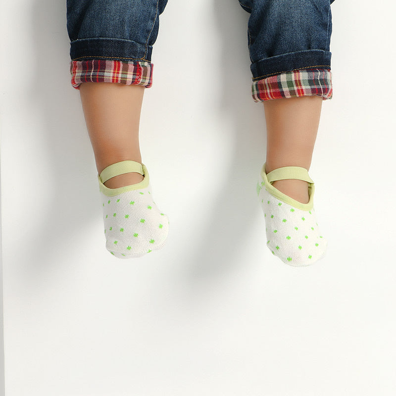 Kids Non-Slip Ankle Socks with Strap for Toddlers Girls