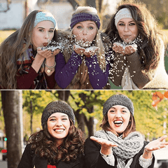 Ribbed Knitted Warm Headband for Women Soft Wide Head Wrap Ear Warmer