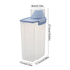 2.5L Plastic Food Storage Container with Measuring Cup & Grain Dispenser