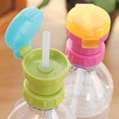 Spill Proof Drink Bottle with Twist Cover Cap and Straw
