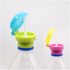 Spill Proof Drink Bottle with Twist Cover Cap and Straw