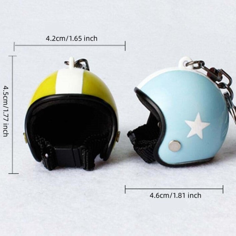Motorcycle Helmet Keychain For Men Hard Rock Car Bag Keychain Gift