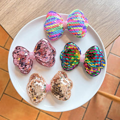 Sequin Bow Hair Clip for Little Girls