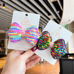 Sequin Bow Hair Clip for Little Girls