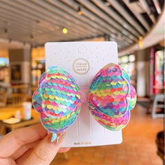 Sequin Bow Hair Clip for Little Girls