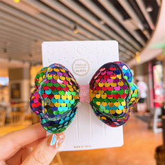 Sequin Bow Hair Clip for Little Girls
