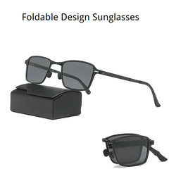BY002 Men's Foldable Polarized Sunglasses UV400 Retro Style