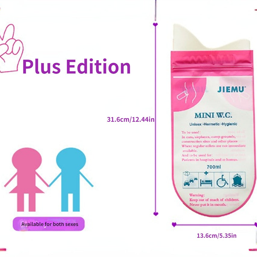 4pcs Disposable Urinal Bag Unisex Device For Outdoor Travel