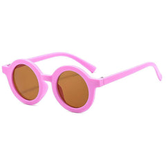 Boy's Bear Kids Sunglasses Round Ear Colorful Gradient UV400