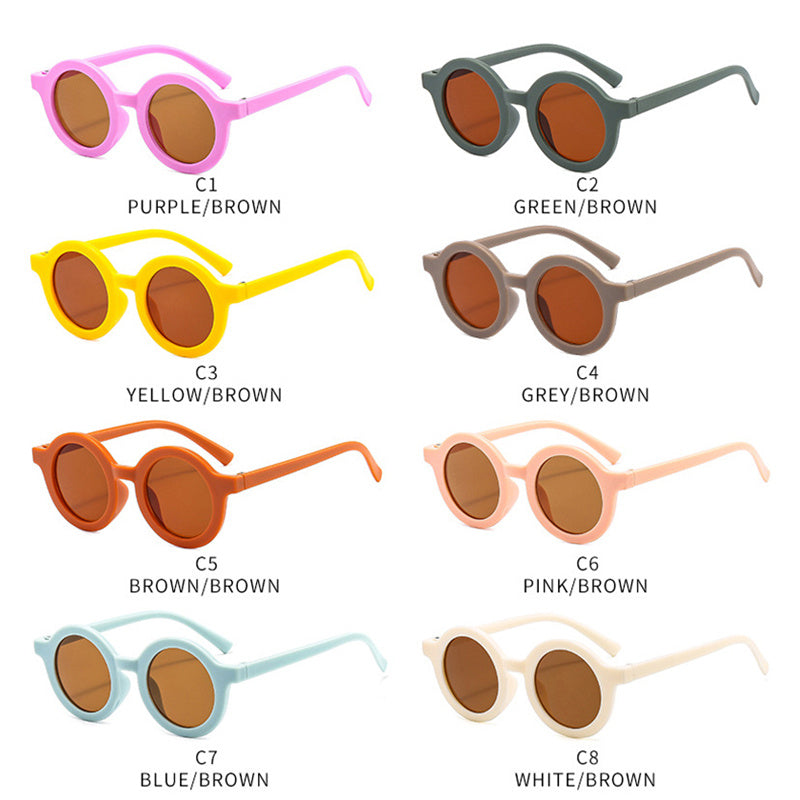 Kids Round Frame Polarized Sunglasses UV Protection
