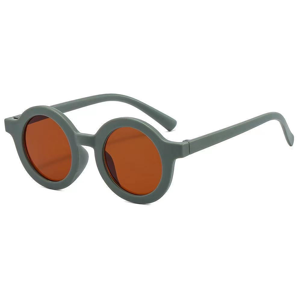Boy's Bear Kids Sunglasses Round Ear Colorful Gradient UV400